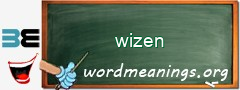 WordMeaning blackboard for wizen